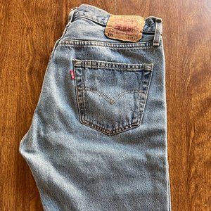 Vintage Levi's 501 Made in France 32 x 29 Button fly Straight Leg Jeans